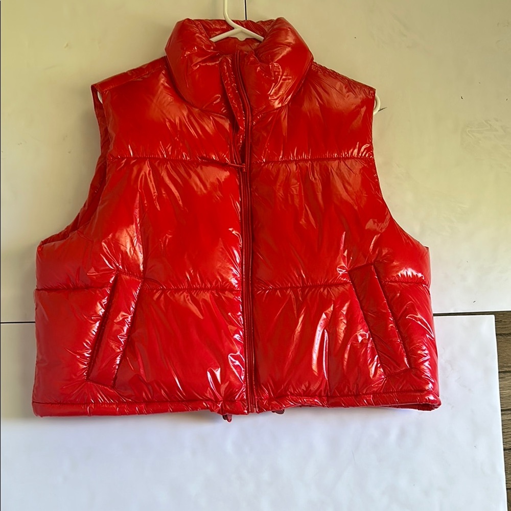 Urban Republic Shiny Red Puffer Vest